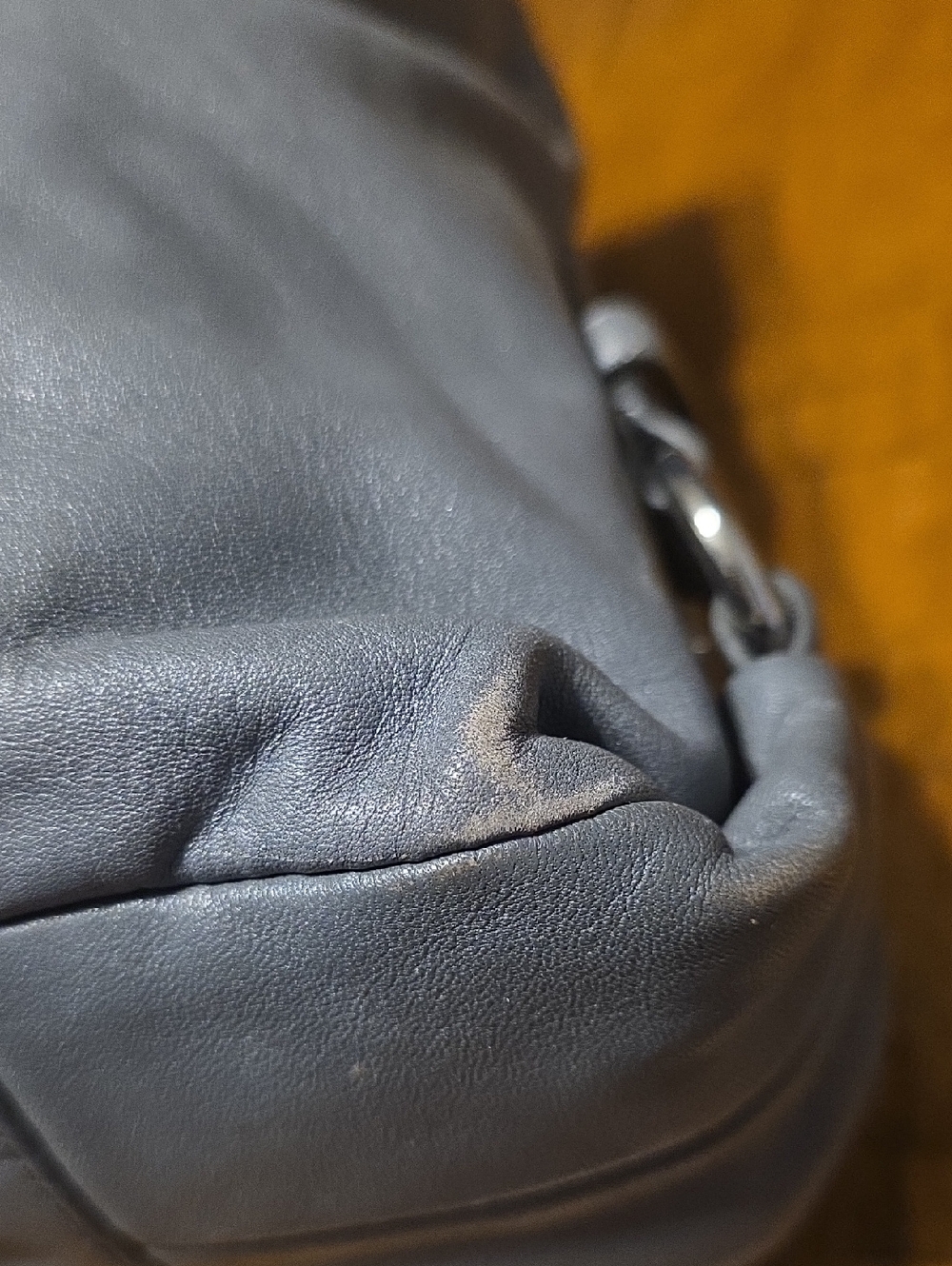 Coach Ashley ruched grey leather satchel handbag, model number F17571 - Picture 9 of 16